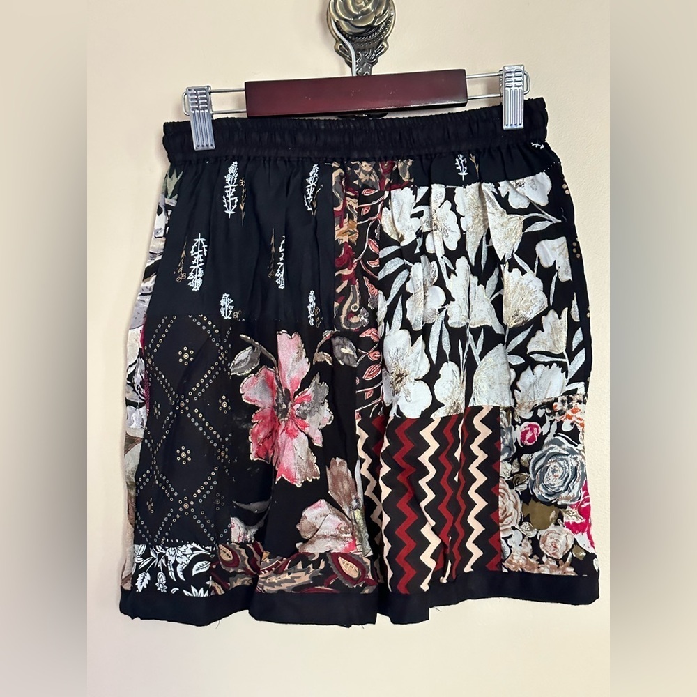 NWOT 🌈 One-of-a-Kind Patchwork Shorts – Free Size Shorts Authentic from India - Picture 2 of 5